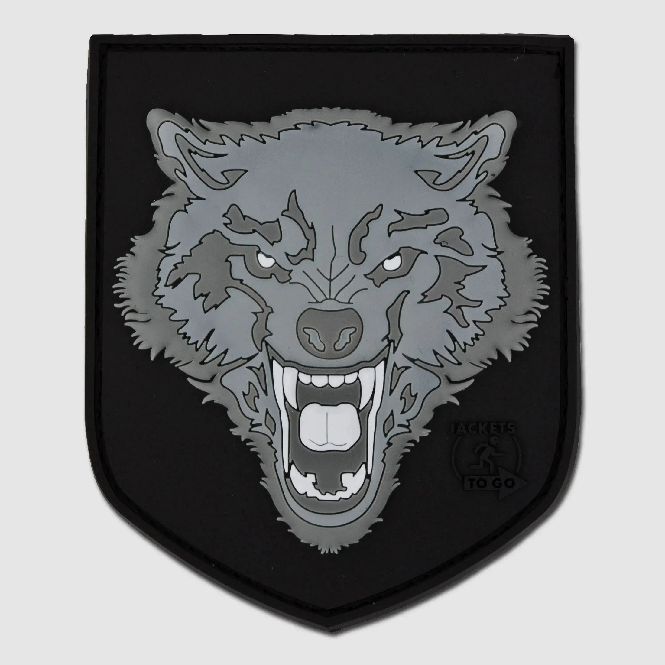 Jackets To Go Jackets To Go 3D-Patch Wolf grau