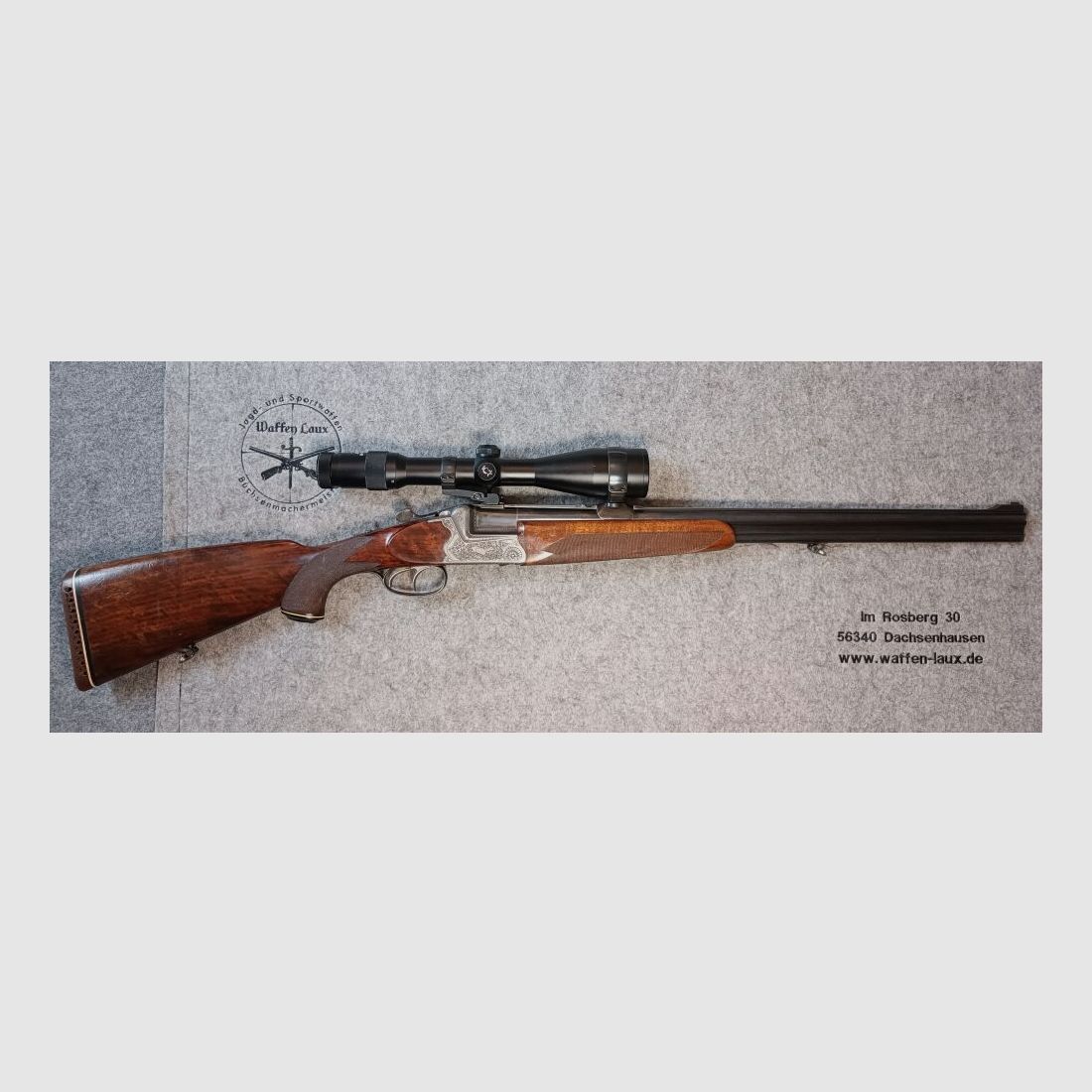 Franz Sodia Ferlach fusil superposé avec canon inséré K&S + ZF Doctor 2,5-10x48