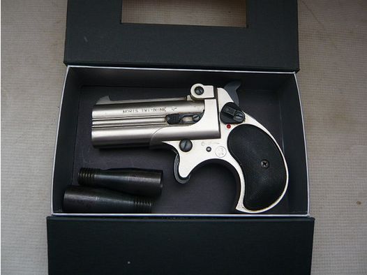 Derringer NORIS Twinny niquelado con cañón atornillado PTB276