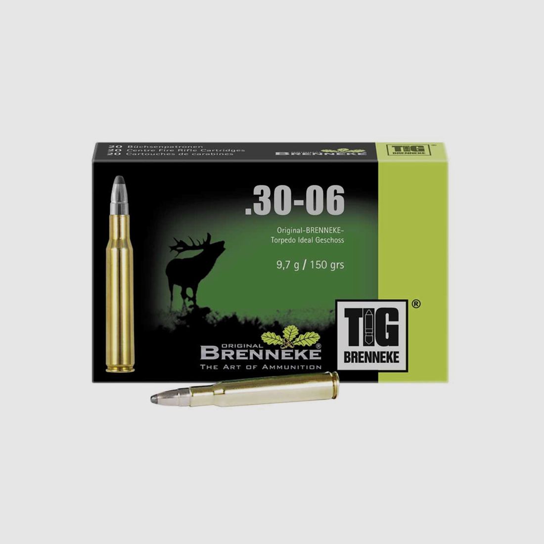 Brenneke .30-06 Sprg. 150GR TIG 20 Patronen
