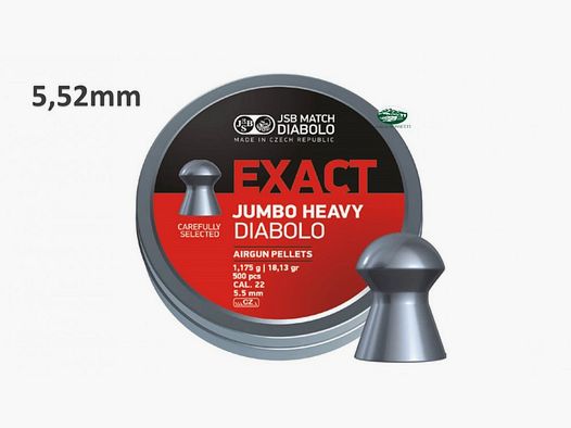 JSB Pallini EXACT JUMBO Heavy cal.5,52mm 1,175gr conf.500 pz.