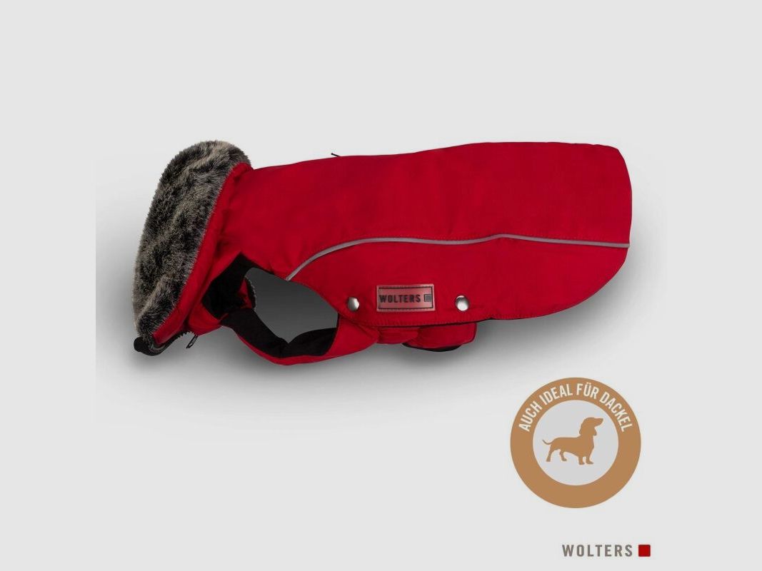 Wolters Winterjacke Amundsen für Dackel Rot