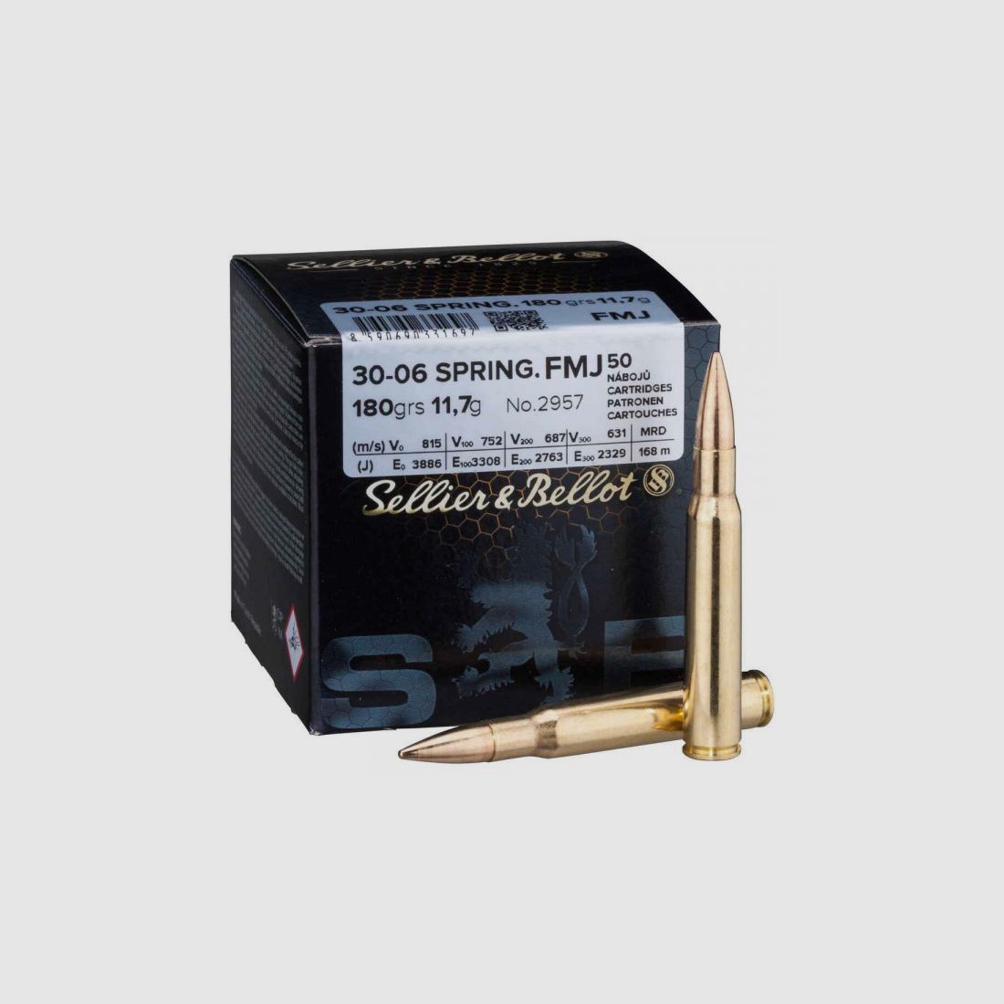 SELLIER & BELLOT 30-06SPR. 180GRS. - FMJ - 50 SCHUSS