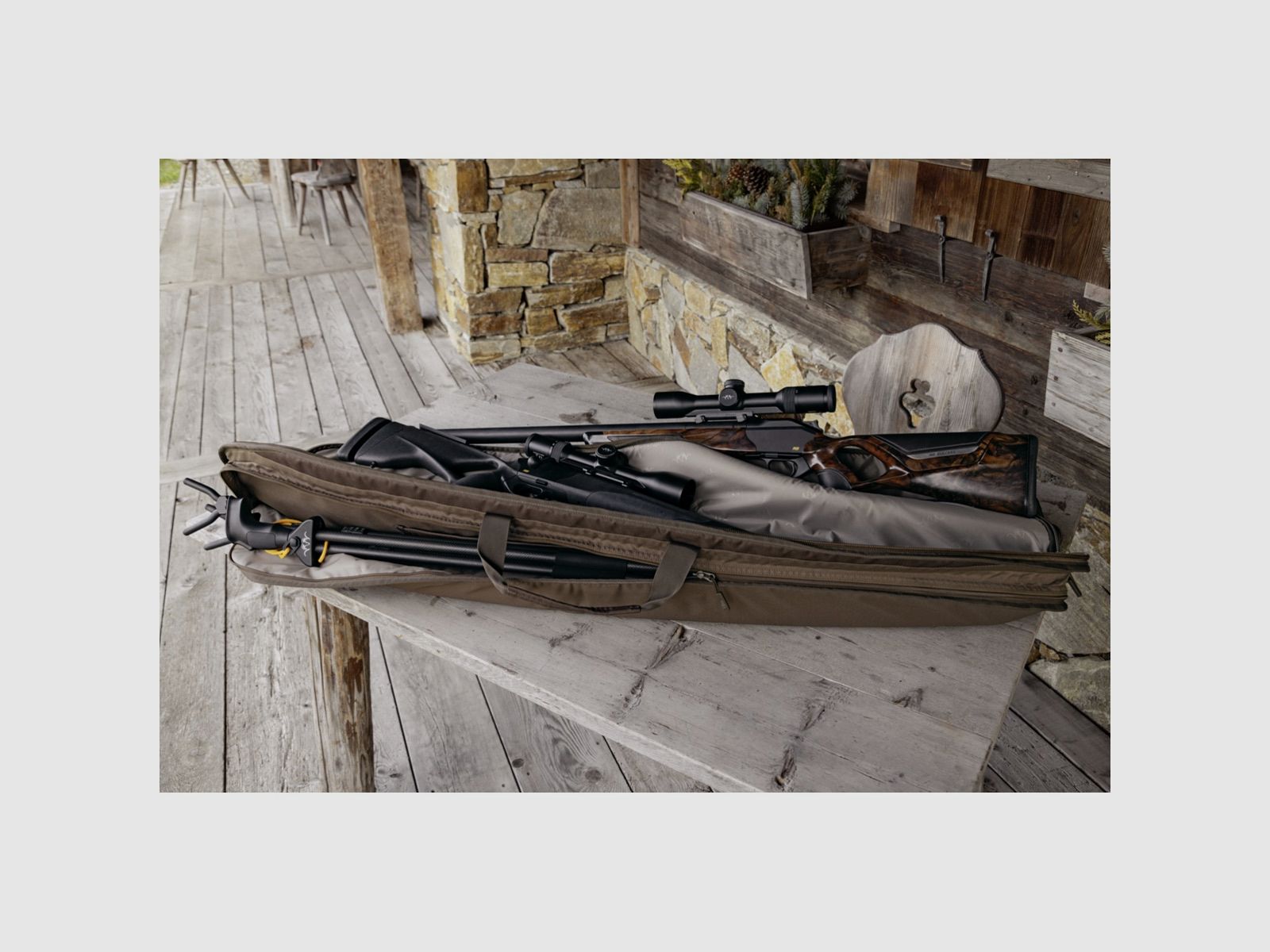 BLASER Doppelfutteral Essential Teak 128cm
