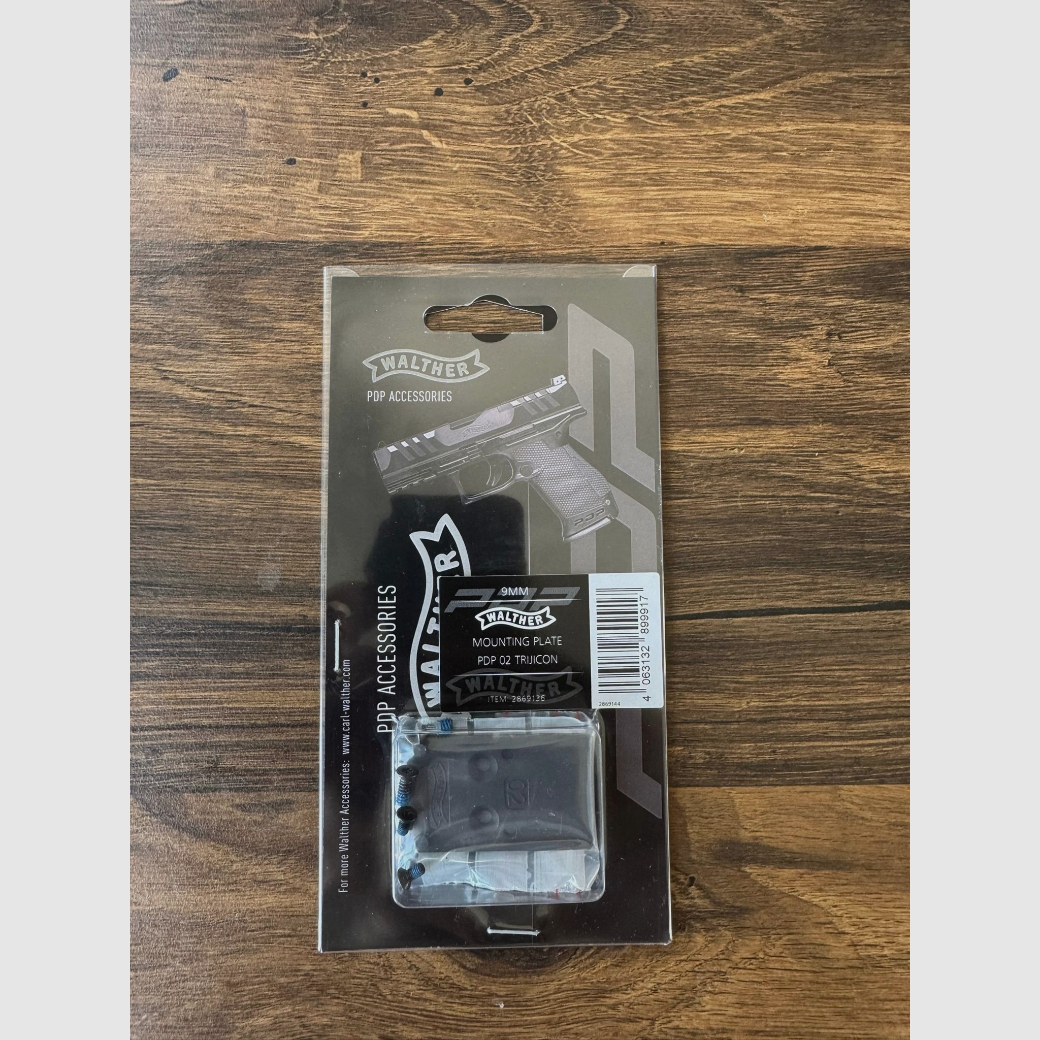Adapter plate Walther PDP V2 for Trijicon RMR/SRO, Holosun 507C/407C/508T, Riton, Axion