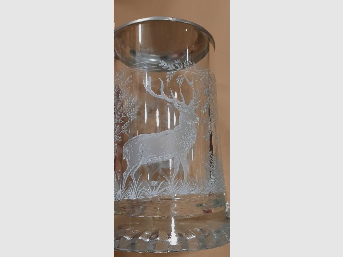 Bierkrug Zinn Bierkrug aus Glas