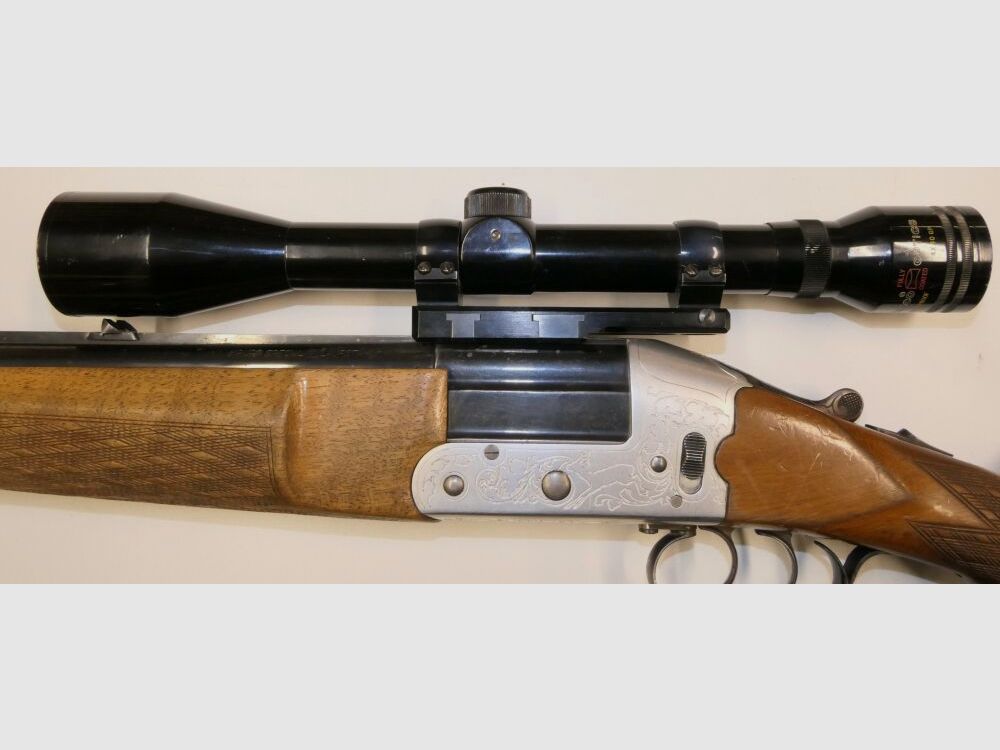 Heym Gebrauchtwaffe Bockbüchsflinte Heym Mod22 SE im Kal.7x57R u. 16/70 Inkl. ZF Zielfernrohr Tasco Optic