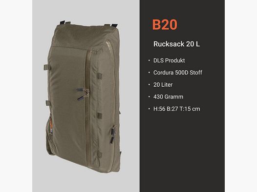 Vorn Rucksack B20 fog green 20l