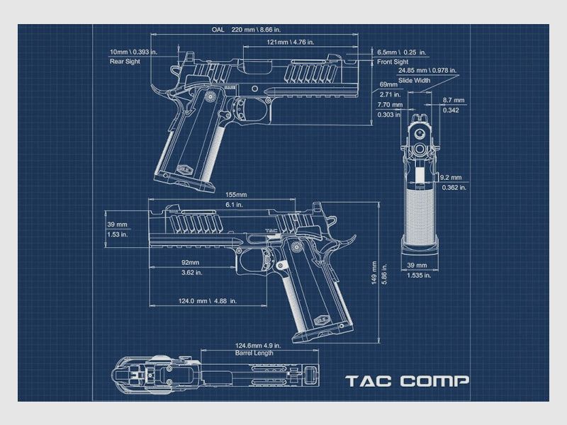 BUL SAS II Tac Comp 5″ Black 9×19 mm, Bild 8 von 8