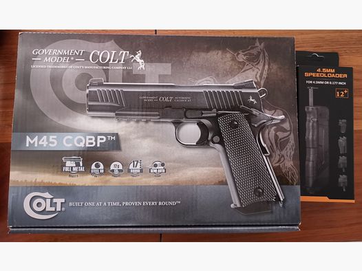 Colt Government M45 mit handgefertigtem Holzgriff Co2 4,5mm Blow Back