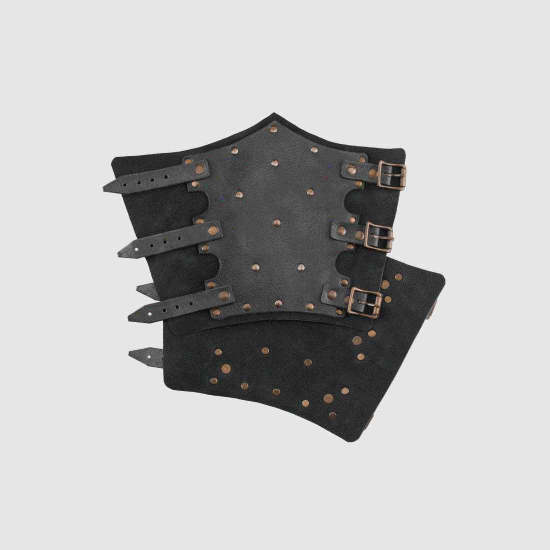 Ulfberth Armschützer aus Leder mit Nieten und Wildleder, Paar, versch. Farben