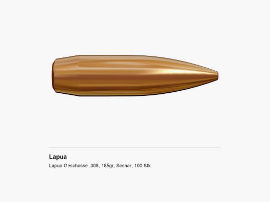 Lapua Bullets .308, 185gr, Scenar, 100 pcs