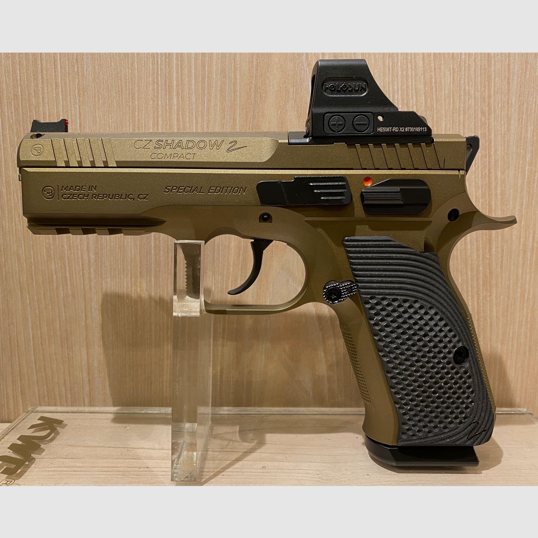PACK CZ SHADOW 2 COMPACT OPTIC READY BRONZE KAL. 9X19 + HOLOSUN 508T, Bild 3 von 4