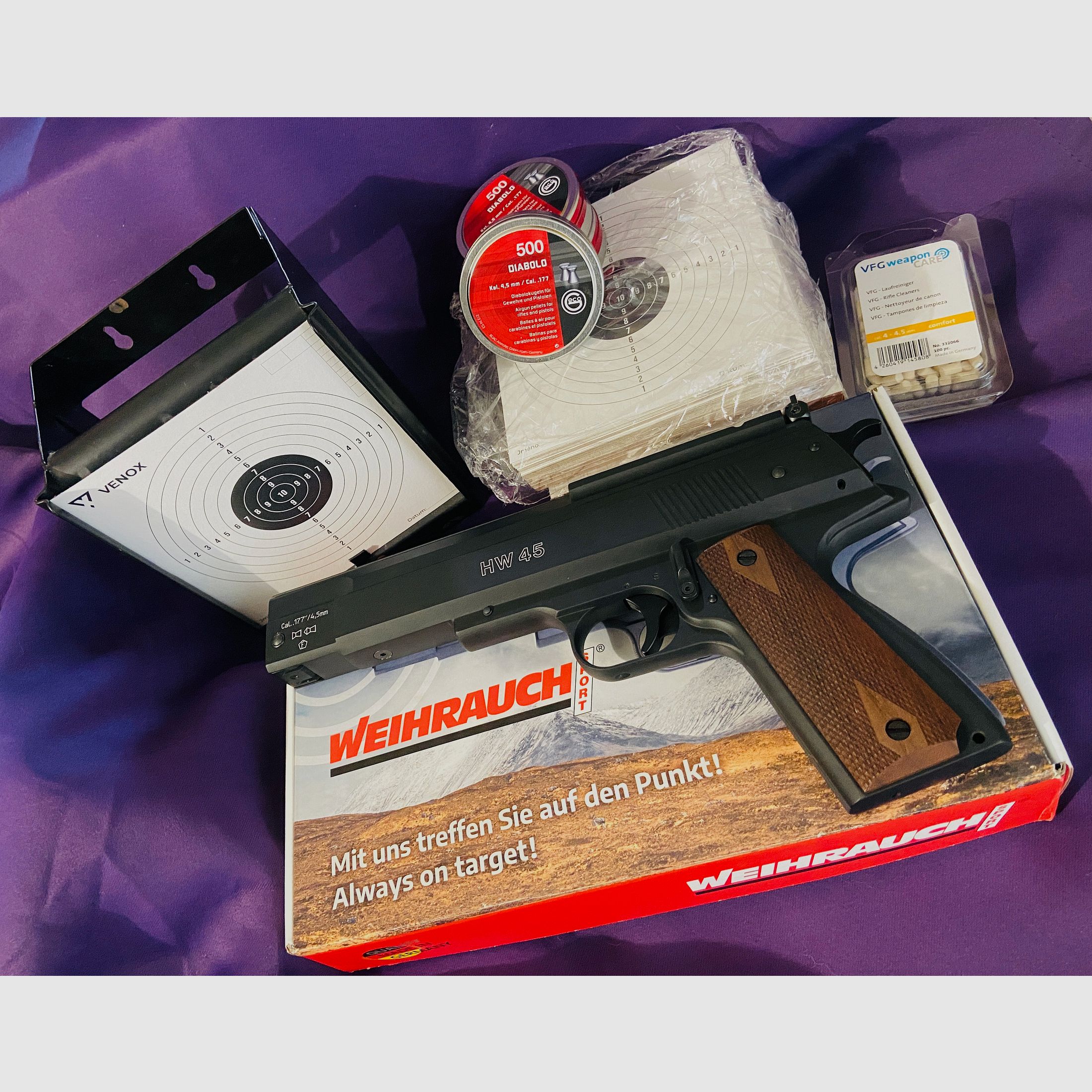 Weihrauch HW 45 Luftpistolen Set