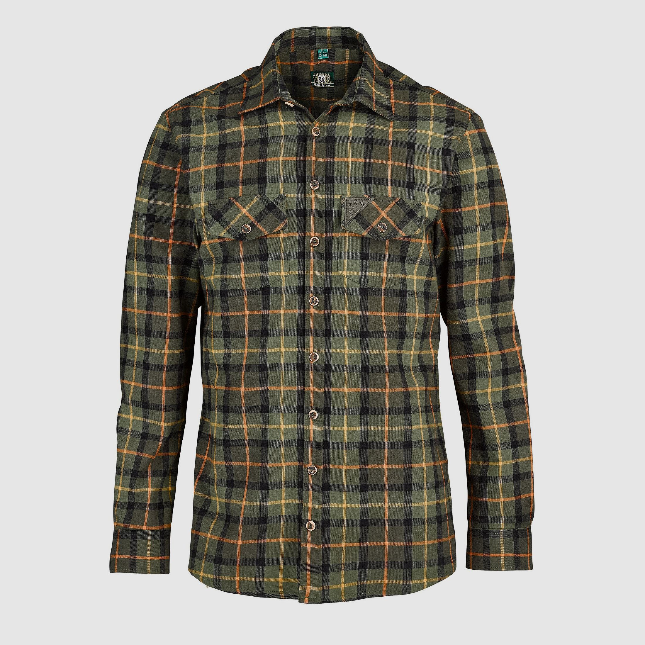 OS-Trachten Langarmhemd Flanell