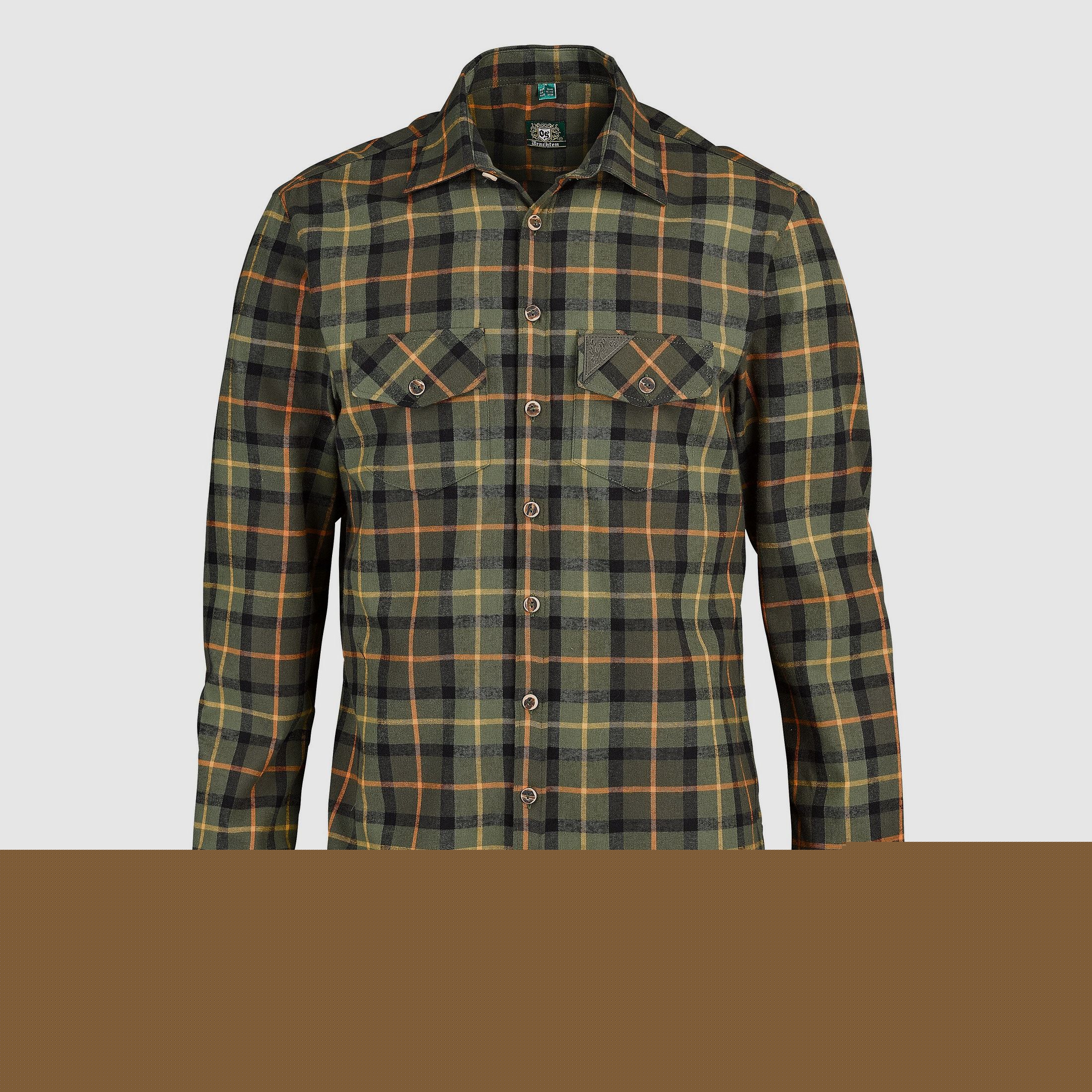 OS-Trachten Langarmhemd Flanell