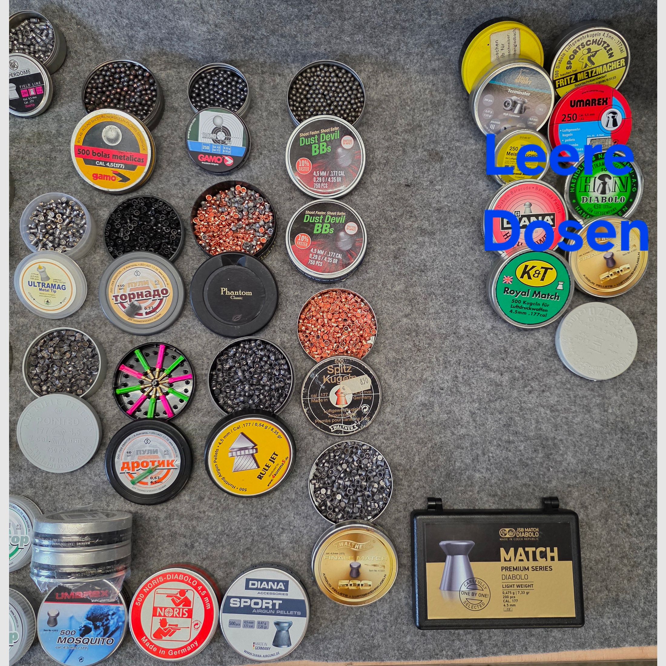 11kg !!! Konvolut Diabolo 4,5mm Kugeln Munition  Federdruck Gas Co2 Luftgewehr Luftpistole Match