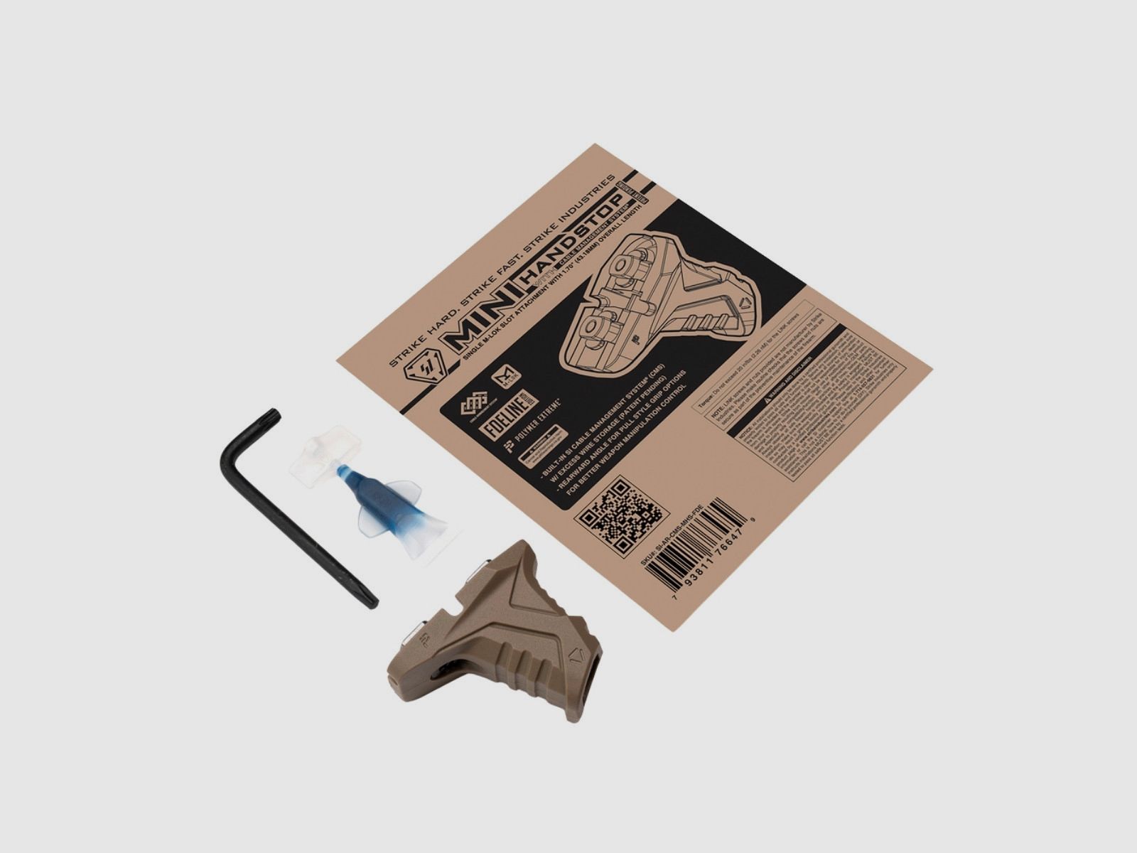 Strike Industries – Poignée Mini Handstop CMS – M-LOK – FDE – SI-AR-CMS-MHS-FDE, image 2 sur 2