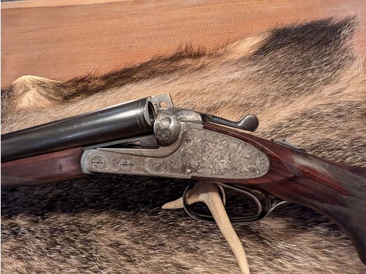 Double-barrel shotgun Merkel 12/70 with side locks, "Made in GDR