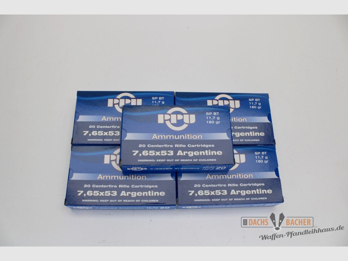 PPU Privi Partizan 7,65x53 Argentine 11,7g/180gr SP BT 20 Schuß
