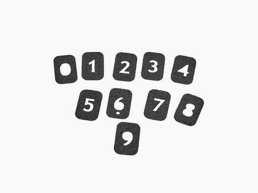 Juego de cintas de agarre numeradas Eemann Tech para almohadillas de base cargador – 10 piezas