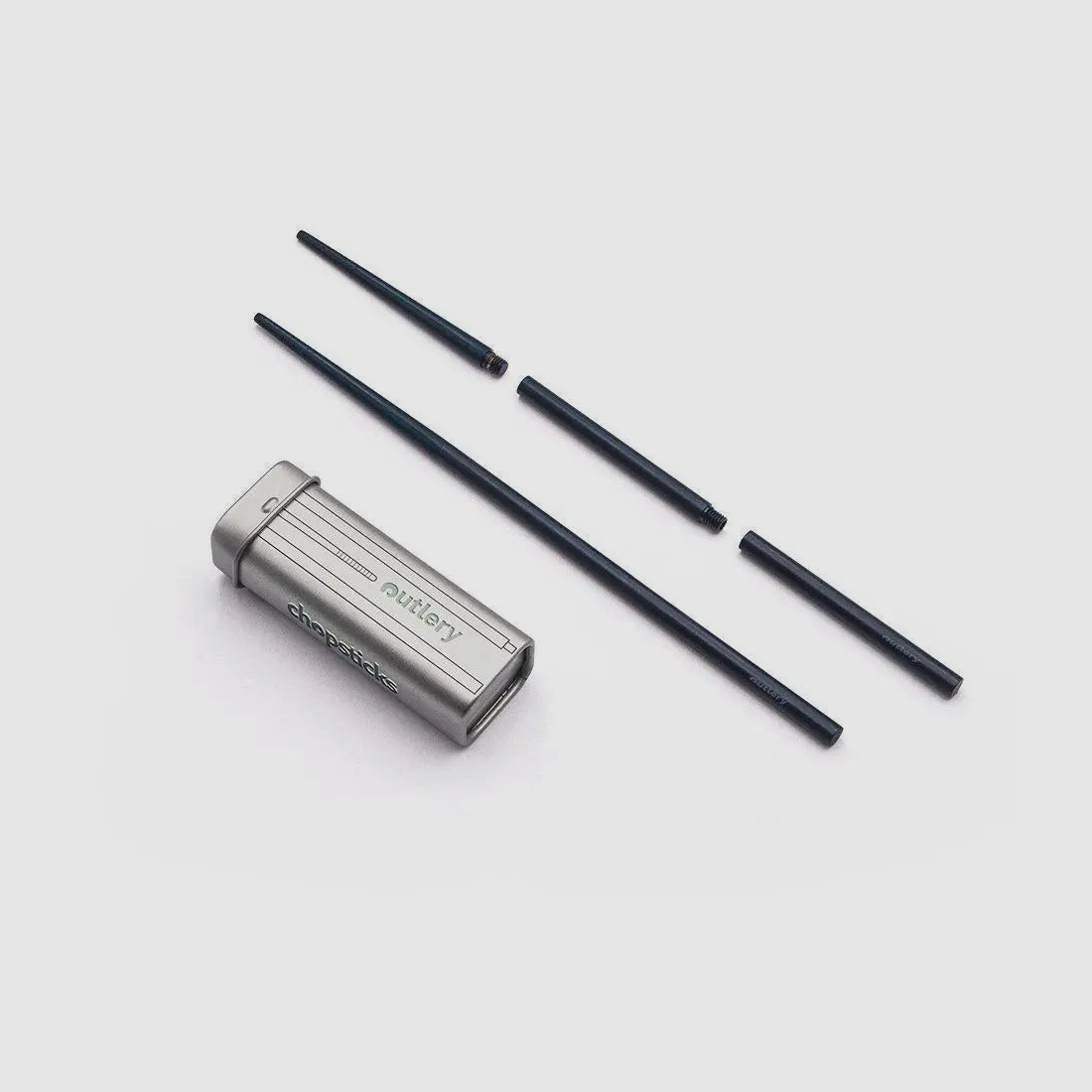 Palillos de viaje Outlery, acero inoxidable, tamaño de bolsillo
