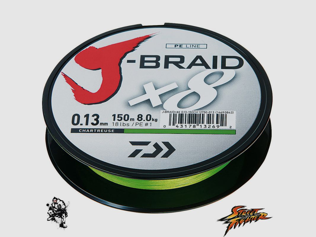 Daiwa J Braid X8 Chartreuse 150 m