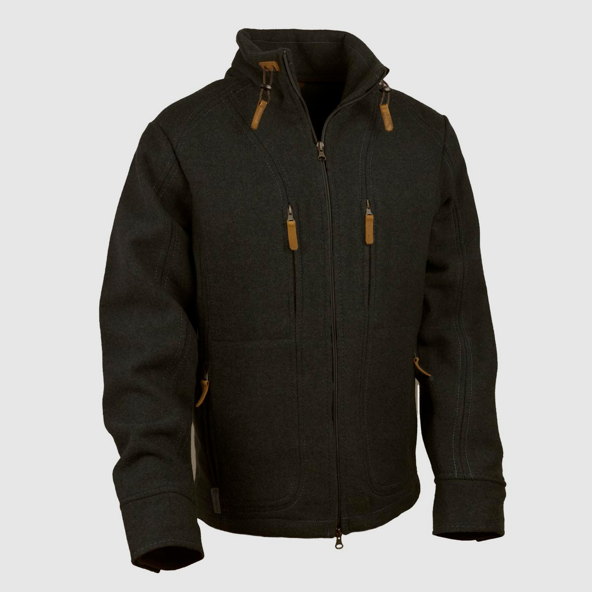 Lodenfleecejacke "Kragenhuber" Mod. 2023, Schwarz