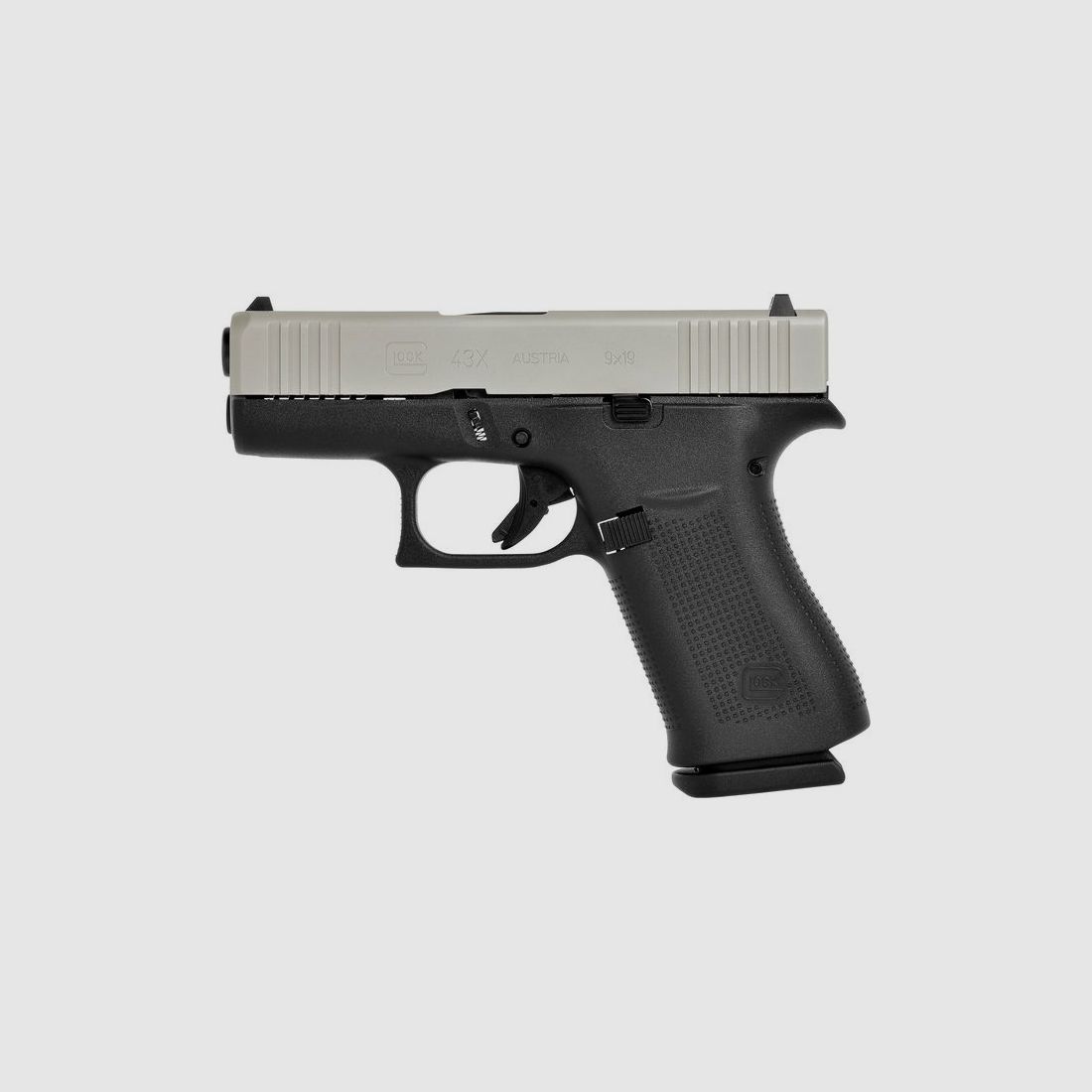 Glock Pistole G43x FS Silver Slide Kal.9x19, Bild 2 von 2