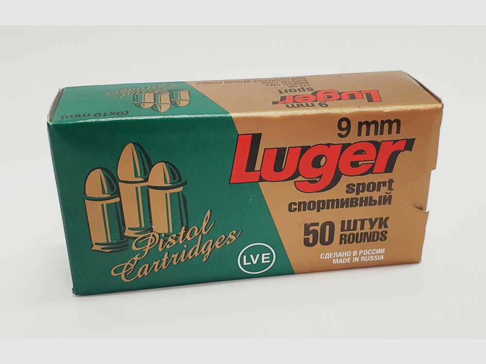 JSC "NOVOSIBIRSK CARTRIDGE PLANT" & LVE "LOW-VOLTAGE EQUIPMENT CO" Munition JSC 9mm Luger FMJ 115grs Sport-/ Trainingsmunition "extra Soft" 50