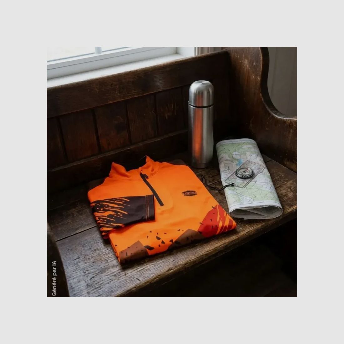 Langarm-T-Shirt hohe Sichtbarkeit orange - Norm EN 17353, Bild 5 von 9