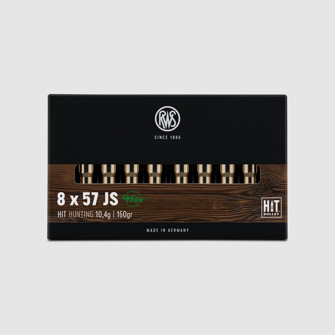 RWS 2319208 cartridges 8x57 IS HIT 10.4g 160 gr lead-free