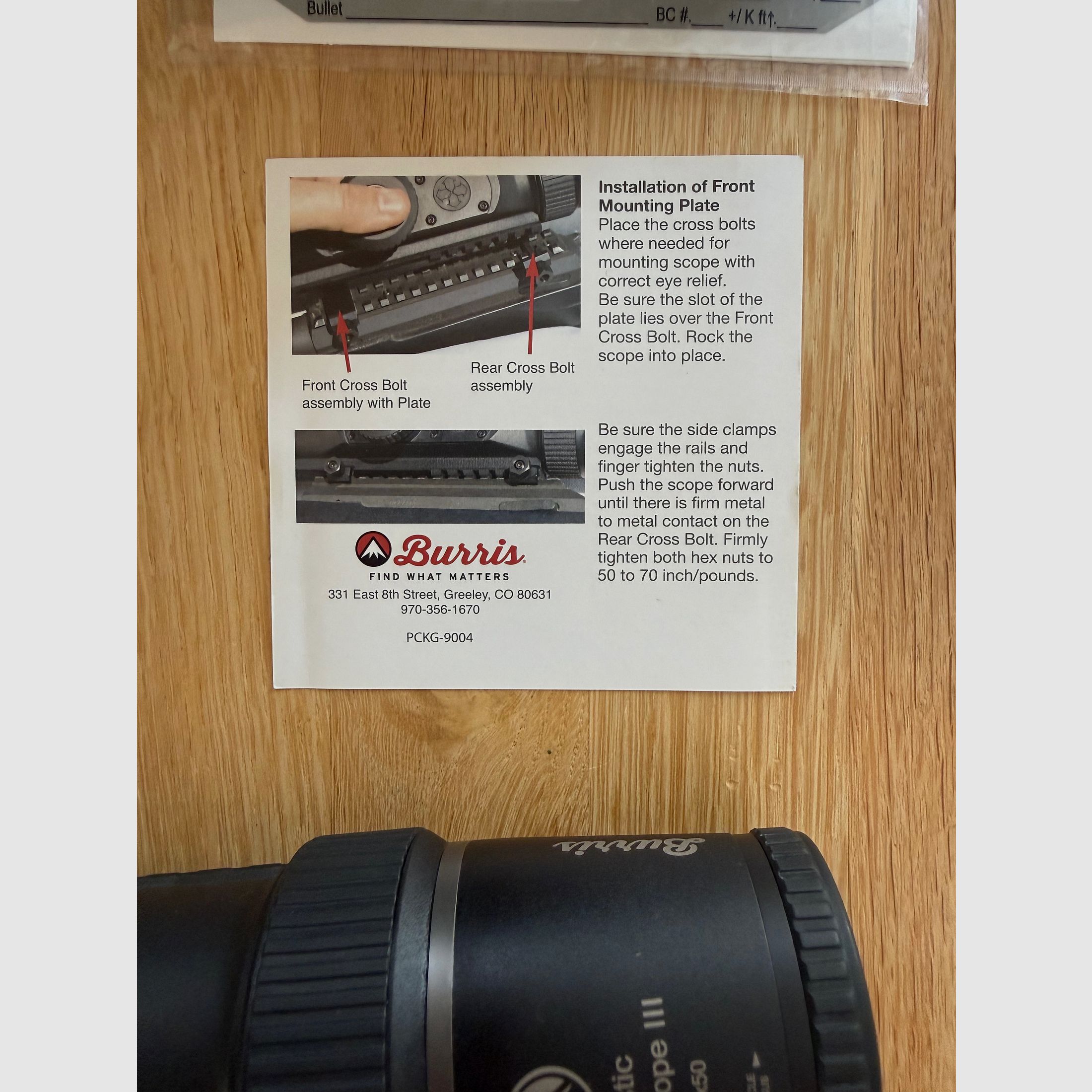 Burris Ballistic Laserscope 3 III 4-16x50 No 308 PRC Tikka 223 Creedmoor FPVO Wärmebild Nachtsicht Leica Swarovski Zeiss Kahles