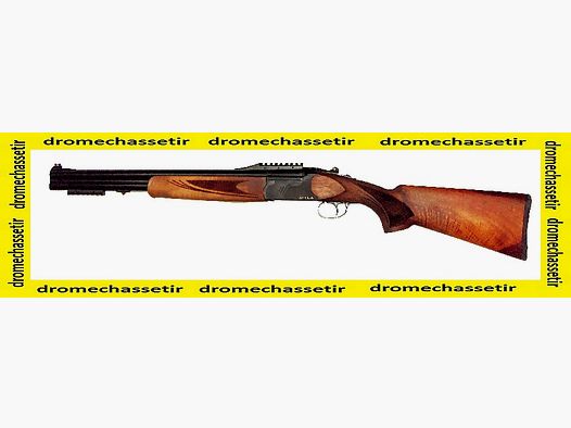 ATTILA over-and-under shotgun wood, special slug cal. 12/76 with picatinny rail for optics and lamp