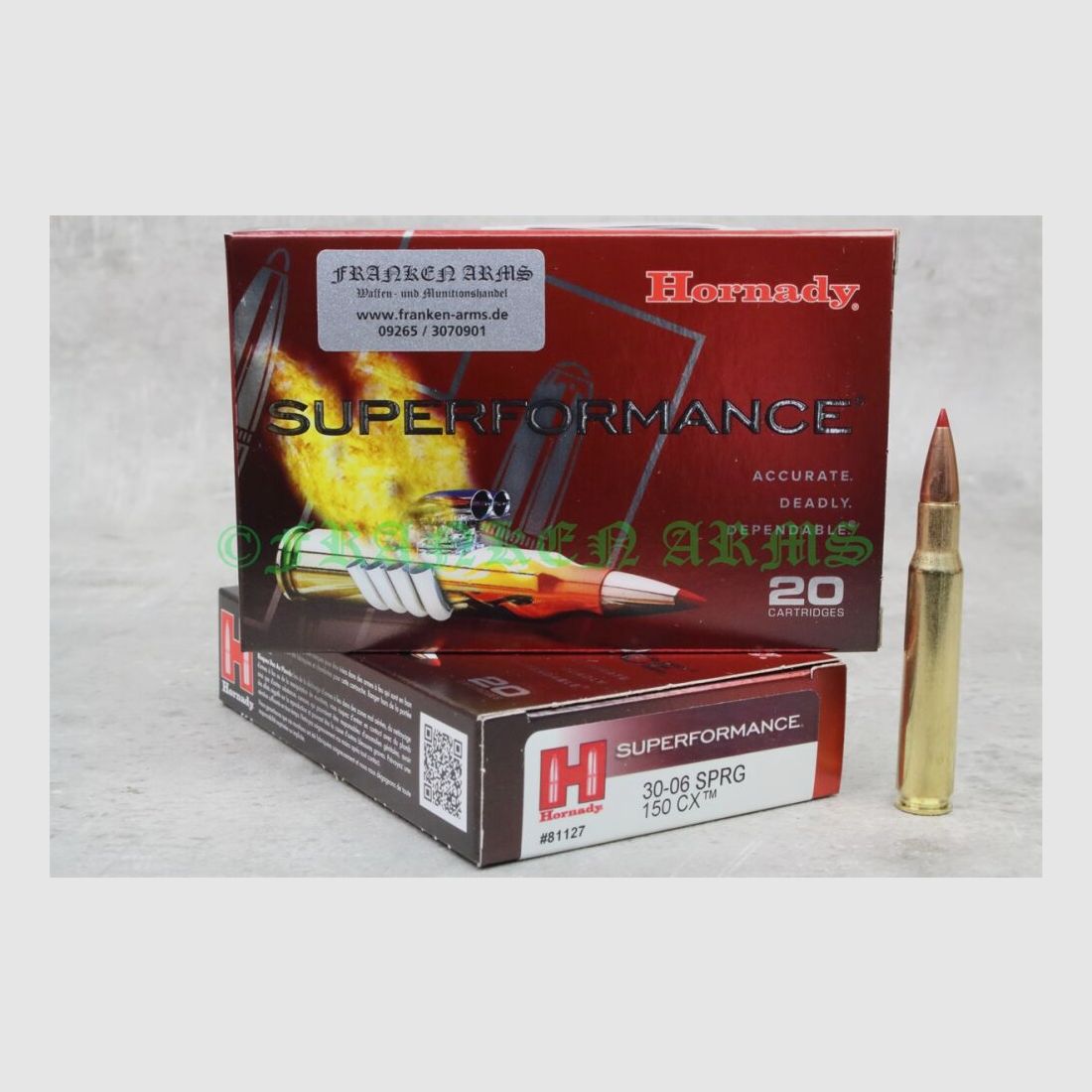 Hornady Superformance CX .30-06 Spr. 150gr. 9,7g 20 Stück Staffelpreise