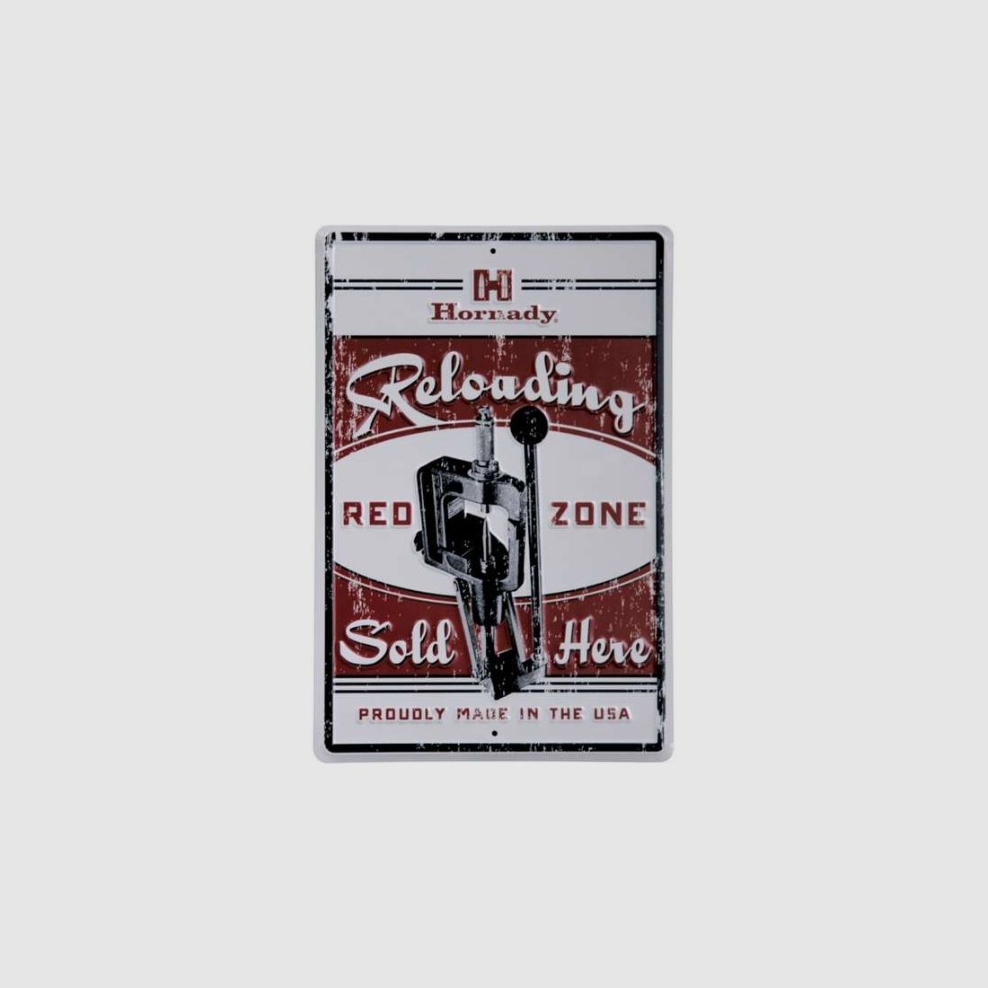 Hornady Blechschild Red Zone