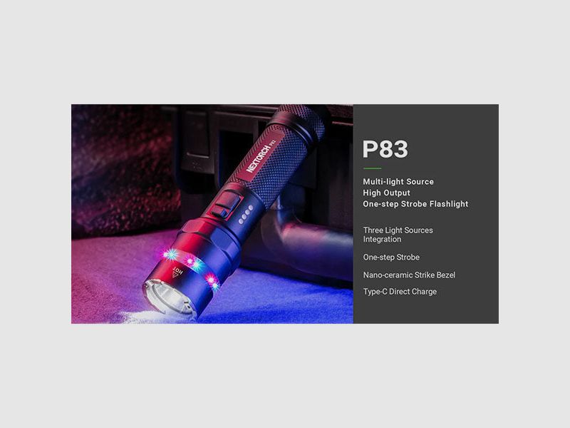 Taktische LED-Taschenlampe P83, 1'300 Lumen (inkl. Akku), Bild 5 von 11