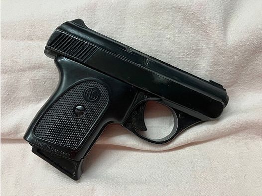 HS Gas- en alarmpistool, Mod. 5, Kal. 8 mm, PTB Nr. 100, zakpistool 6-schots