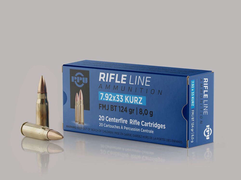 PRVI Partizan VM/FMJ 8g/123gr - 20 pièces 7,92x33 Kurz; 8x33 Kurz
