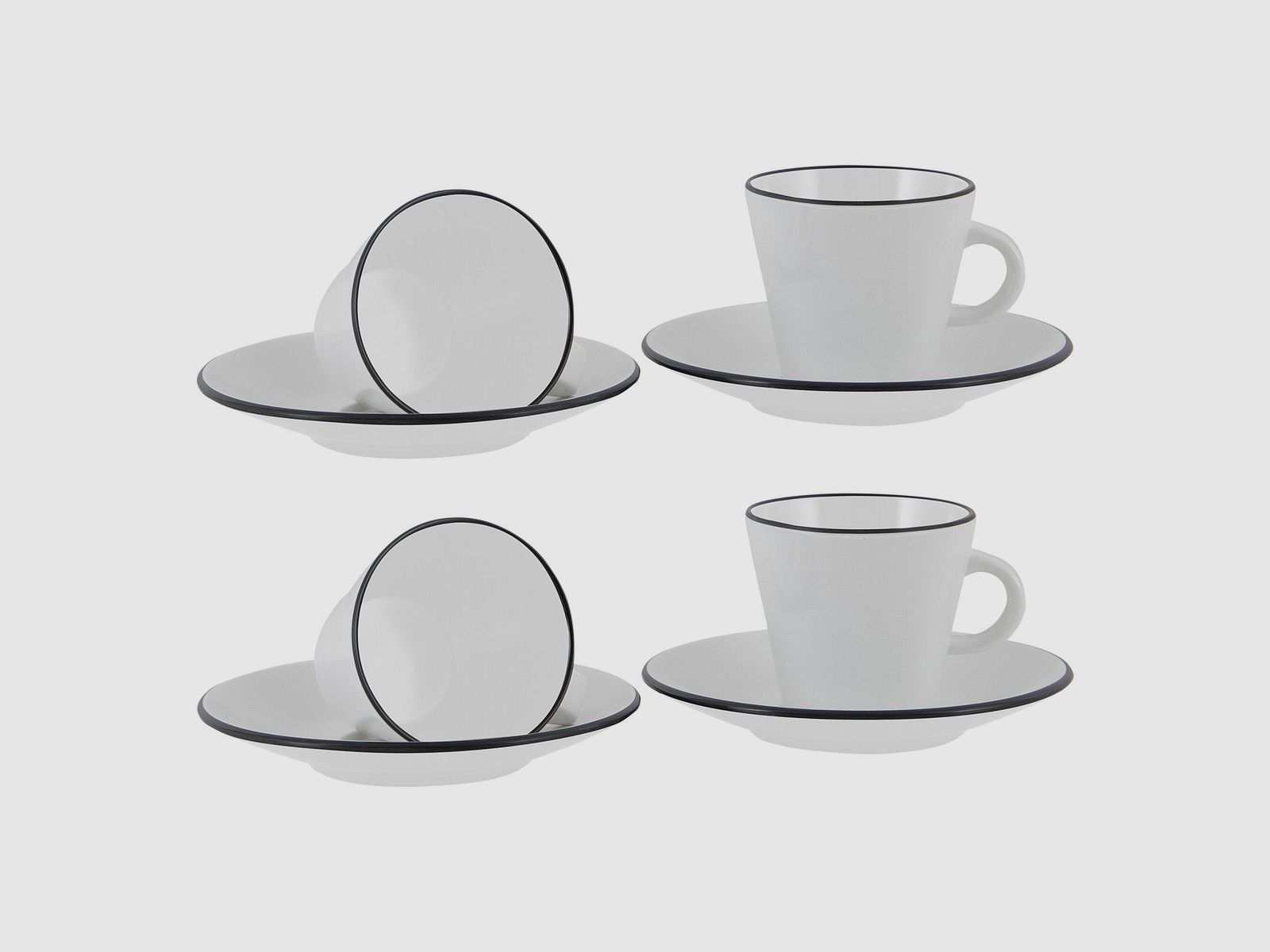 Espresso Set Linea Line, black, image 1 of 2