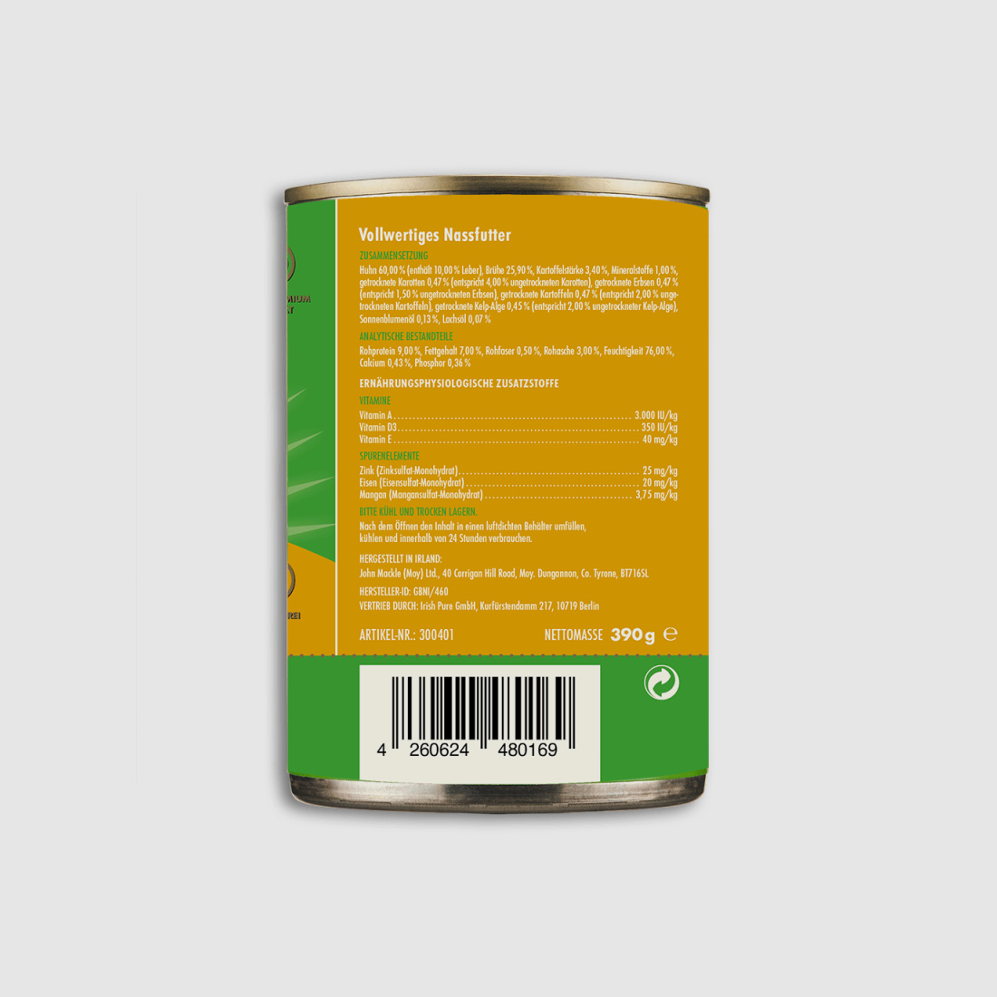 Irish Pure Hundenassfutter Irisches Freiland-Huhn Adult