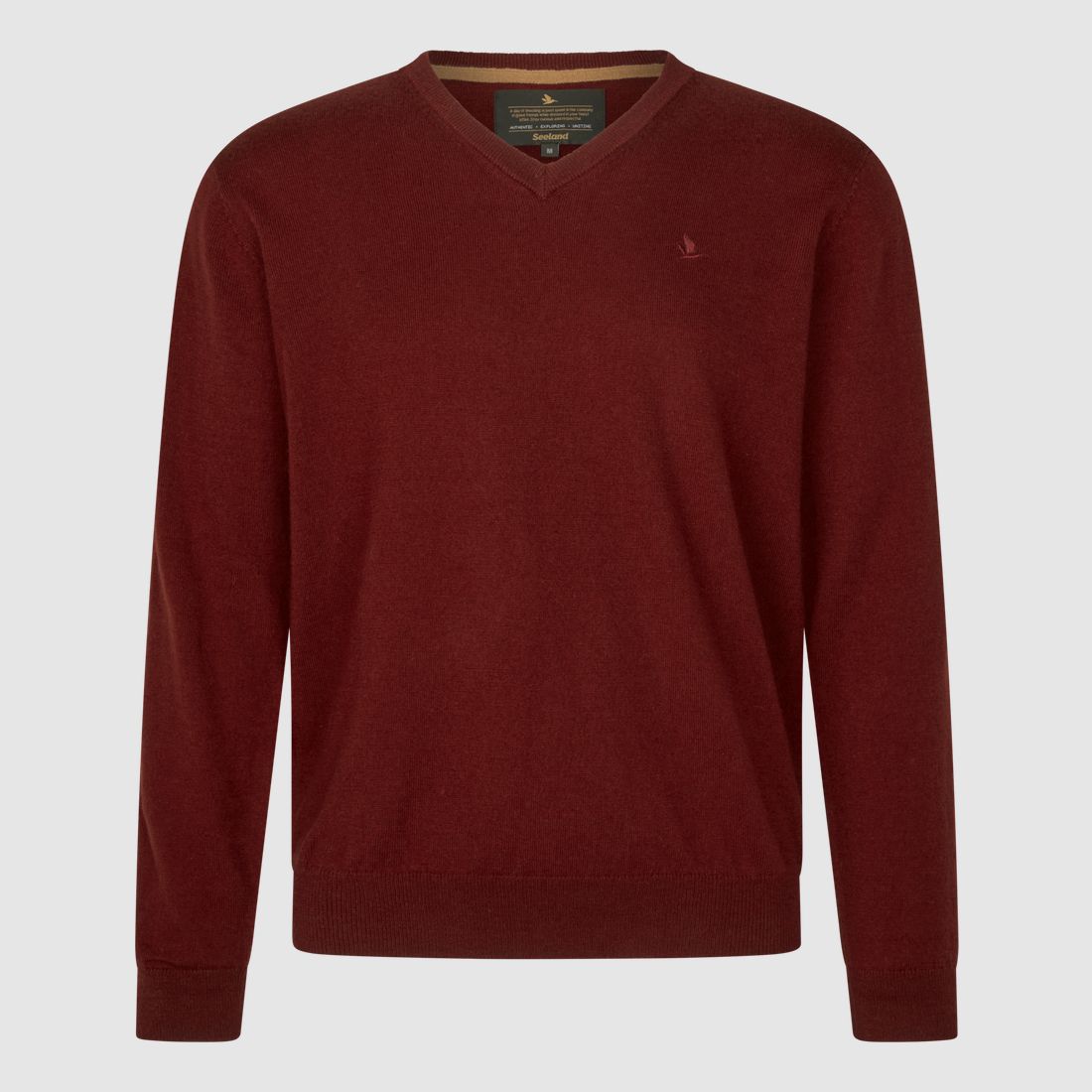 Seeland Kiefern V-Ausschnitt Pullover Herr Merlot XL