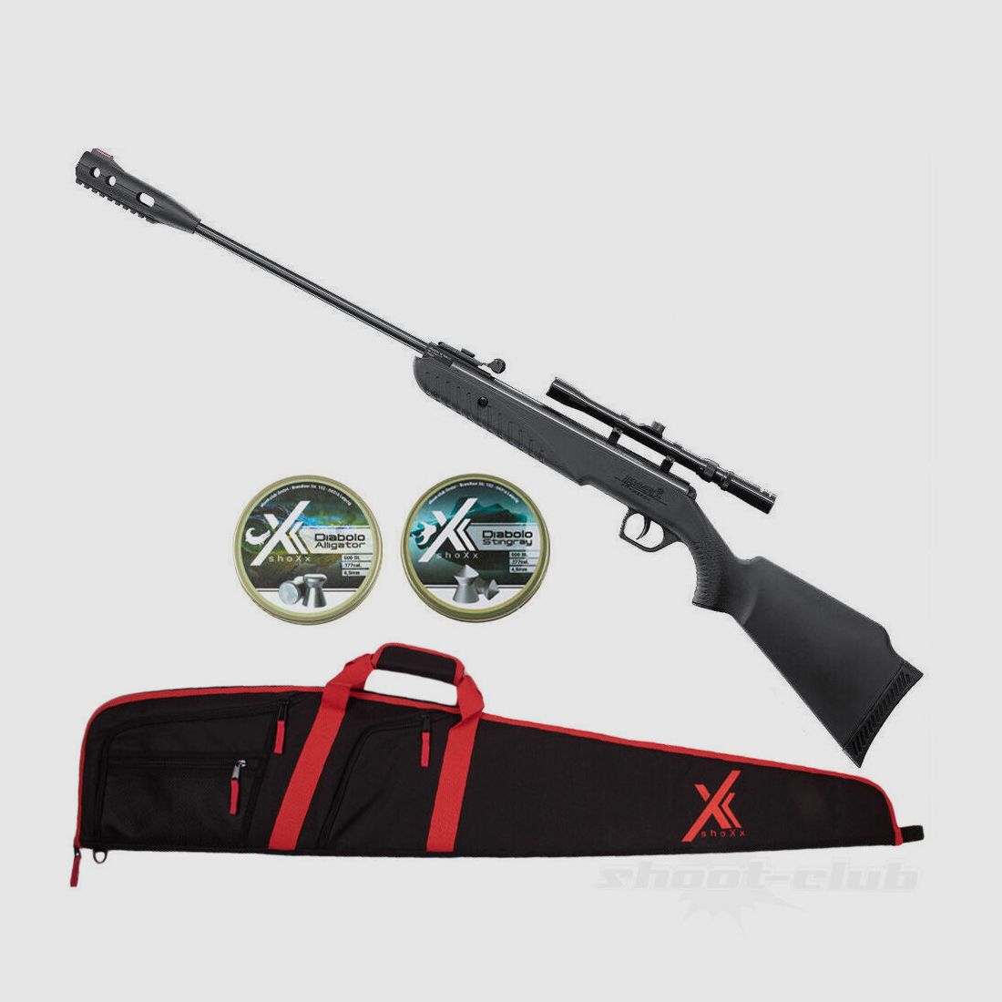 Hämmerli Firefox 500 KIT Luftgewehr 4,5mm Diabolos - Futteral Set