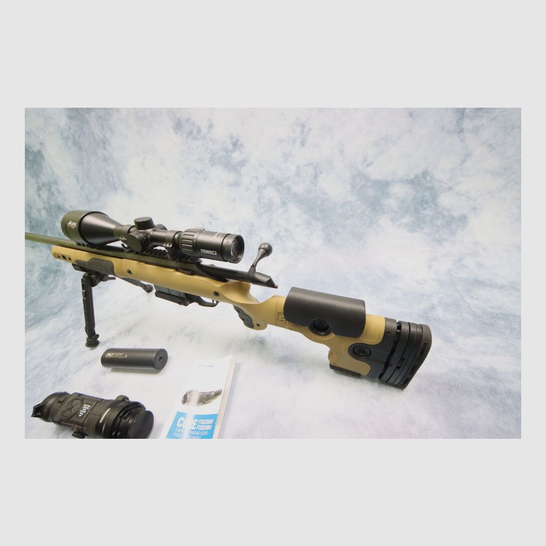 Tikka Komplettangebot T3x GRS Berserk Schaft+Steiner Ranger 4 +Schalldämpfer+Wärmevorsatzgerät Pulsar