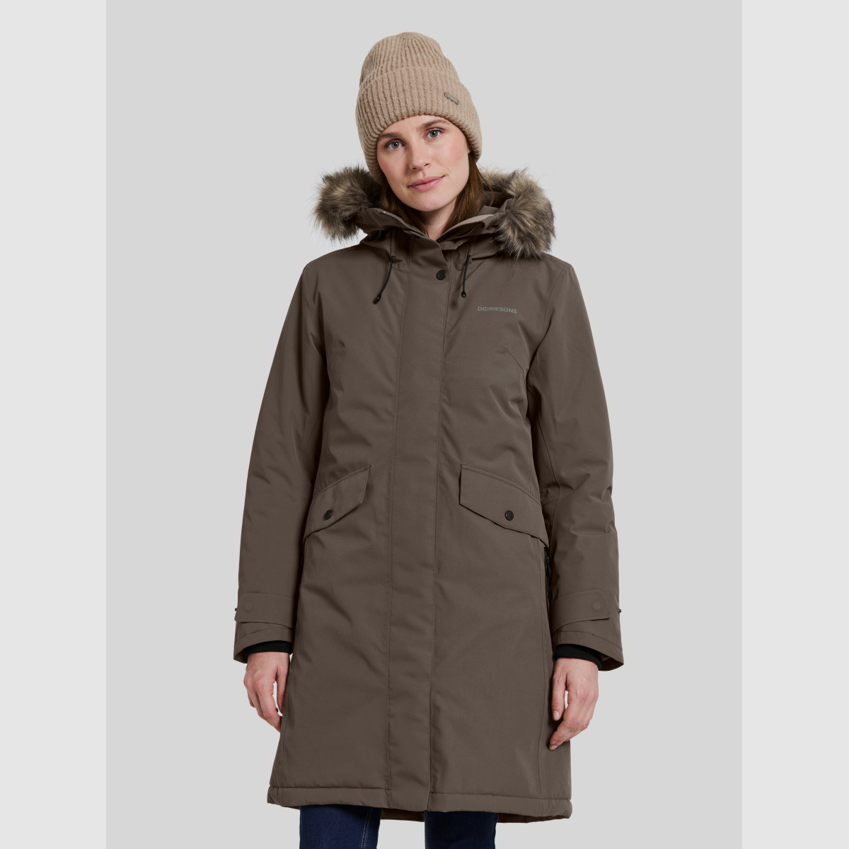 DIDRIKSONS Erika Damen Parka 3 Mocha Brown