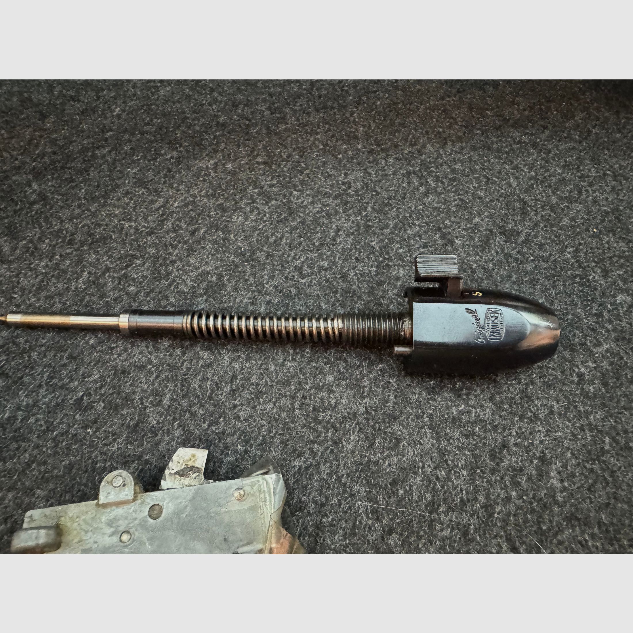 Stock for Mauser 2000 / Heym SR 10 with lock, firing pin, magazine box, rear sight, and trigger