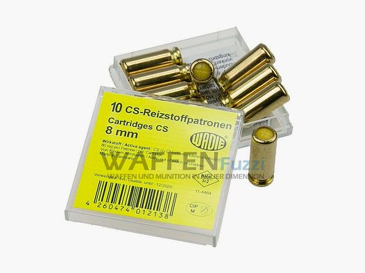 Wadie CS cartuchos de gas de 8 mm para pistolas 10 disparos