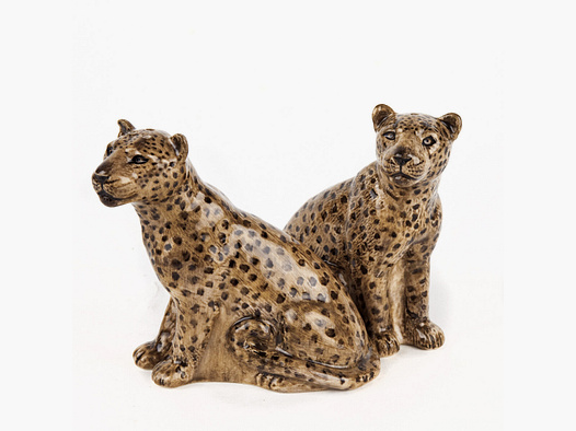 Lovergreen Porzellan Motiv Leoparden Salz- und Pfefferstreuer