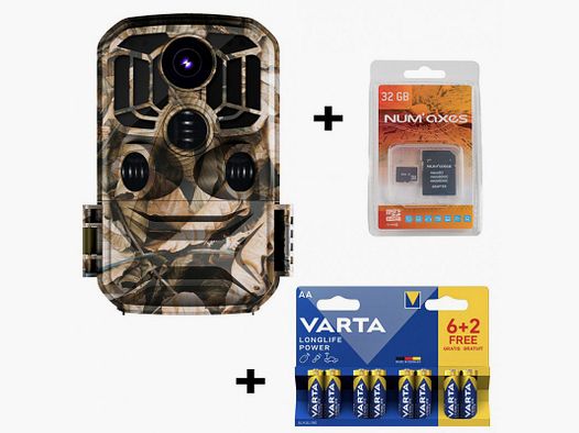 Pack piège photographique Ravik RAV200 + Carte mémoire 32GB et 8 piles