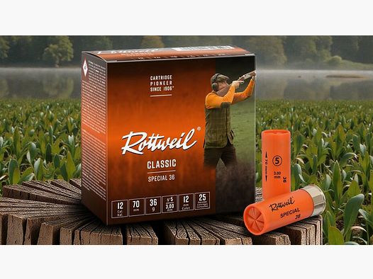 Cartouche de chasse Rottweil Special 36 cal. 12/70 36g 3,0 mm